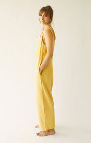Jumpsuit sunbird yellow color side view size s/sm