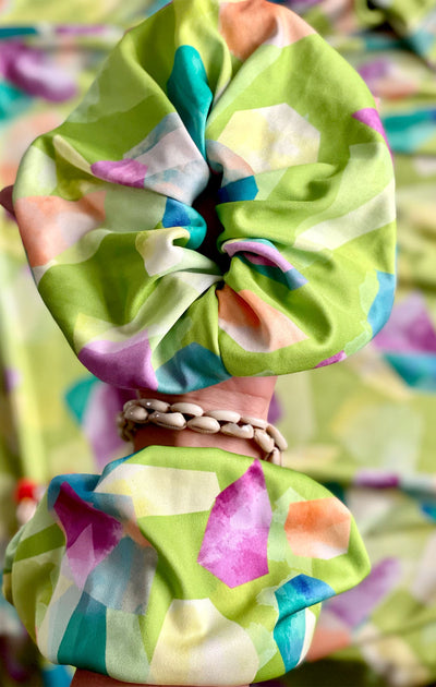 Pattern Village Eco Fashion Scrunchies, Sustainable Accessories made in NYC